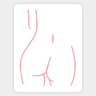 Butt Outline Sticker